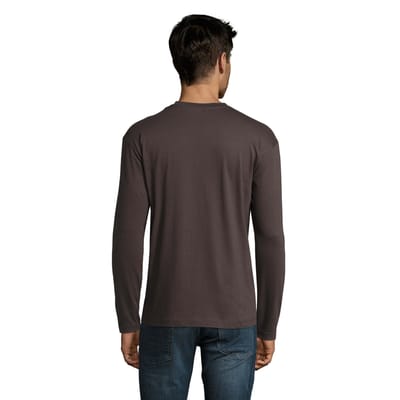 SOLS Heren Monarch T-shirt met lange mouwen (Donkergrijs massief)