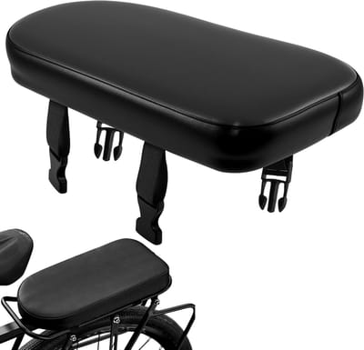 Comfortabele Fietszitkussen 30 x 14,5 x 4 cm van PU leer, Dikke en Veerkrachtige Zitting, Waterdicht en Schokabsorberend voor Fietstocht en Luggage Carrier