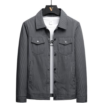 Herenjassen, Heren Nieuwe Lente en Herfst Dunne Zakelijke Casual Jassen, Heren Slim-fit Revers Tops voor Jongere en Middelbare Leeftijd 5XL