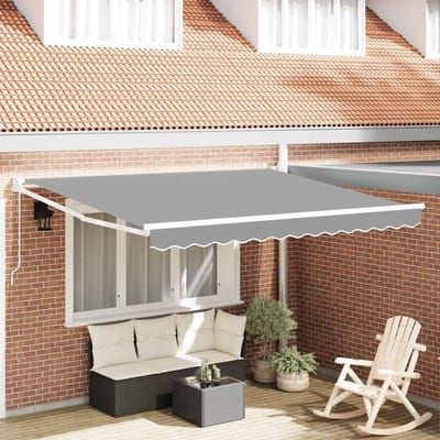 vidaXL - Inklapbaar - Zonnewering - Frame - Wit - 300 - x - 250 - cm - Aluminium