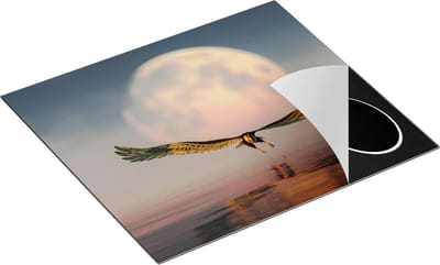 Chefcare Inductie Beschermer Adelaar boven het Water bij de Maan - 60x50 cm - Afdekplaat Inductie - Kookplaat Beschermer - Inductie Mat