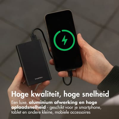 imoshion® Powerbank 20000 mAh - 30W Ultra Snellader - 4x Smartphone Opladen - USB C / USB A - Powerbanks - Universeel - Quick Charge 3.0 en Power Delivery
