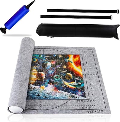 Puzzelmat Premium - Puzzelrol Legpuzzel - Puzzels Maken - Voor 500-1500 Stukjes - 80x60cm - Grijs