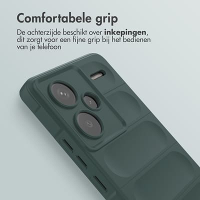imoshion Hoesje - Geschikt voor Xiaomi Redmi Note 13 Pro Plus (5G) - EasyGrip Backcover - Donkergroen