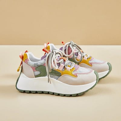 Nieuwe Dad Shoes voor Dames In Zomer Studenten Hardlopen Sport en Vrije Tijd Mesh Ademend en Hoogteverhogend 40
