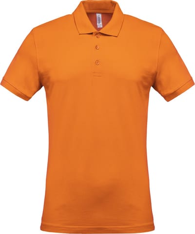 Kariban Piqué-herenpolo korte mouwen K254 - orange - S