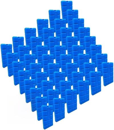 Thijox - Blauwe Koelelementen voor Koelbox - 48 Stuks - 200 Gram - Ideaal voor Camping, Feest, Tuin en Keuken - 8 x 15 x 2 cm