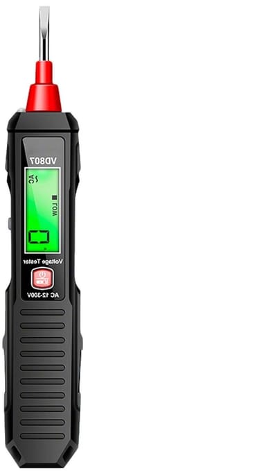 Spanningstester Digitaal - Circuittester Meter - Elektra Controleren - Contactloze Detectie - 12-300V - Meerkleurig