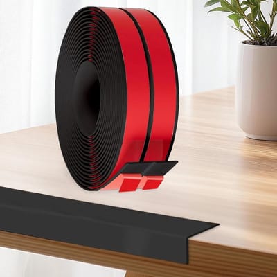 Dailygoods- Randbeschermstrips Zelfklevend - Flexibel TPE - Hoekstrepen - Slijtvast - Stof- en Vochtbestendig - 2 cm x 6 m - Wandstrip