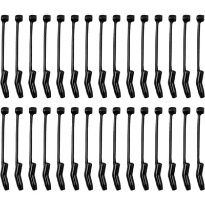 30 stuks vishaakhoezen D-rig-aligner terminal tackle connect karpervisserij accessoires S black