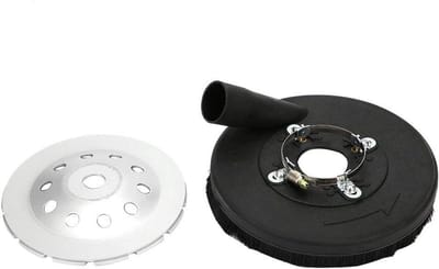 Stofkap Haakse Slijper - Stofopvang Kap - Beton Slijpen - Verbetert Afdichting - 180 Mm - Zwart