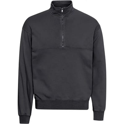 Sweatshirt 1/4 rits Colorful Standard Organic lava grey