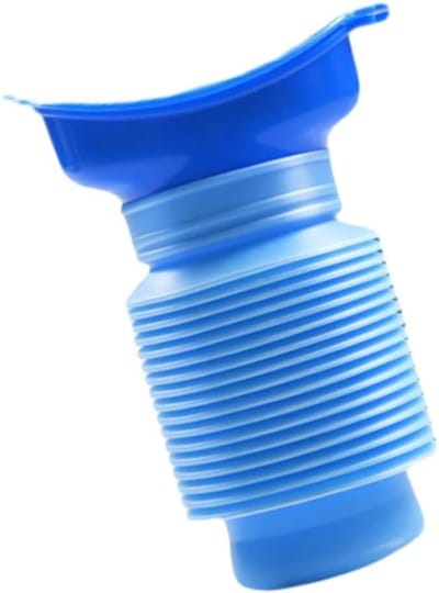 Draagbare urinoir - Kamperen - Camping - Plastic - Herbruikbaar - Plastuitje - Camping Toilet - Meeneem Toilet - Unisex - Inklapbaar - WC voor in de Auto - Blauw
