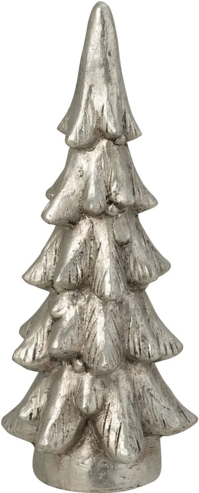 J-Line decoratie kerstboom Ronde - magnesium - zilver - small