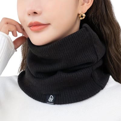 Livano Nekwarmer - Dames - Fleece - Motor - Bandana - Masker - Colsjaal - Sjaal - Gewatteerd - Skiën - Warm - Casual - Zwart
