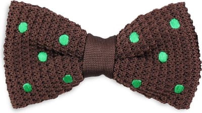 We Love Ties - Strikken - Strik Dotted Dandy - bruin / groen