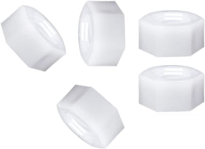 Witte Nylon Hexagon Moeren M8 - 40 Stuks - Duurzame Plastic Moeren voor Bevestiging en Montage