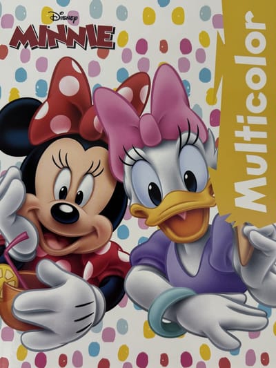 MultiColor - Disney Minnie Mouse en Katrien Kleurboek - 32 Pagina's - 17 Kleurplaten en 17 Voorbeelden - Kleurboek Voor Kinderen - Knutselen - Creatief - Uitermate Geschikt voor Kleurpotloden en Wasco