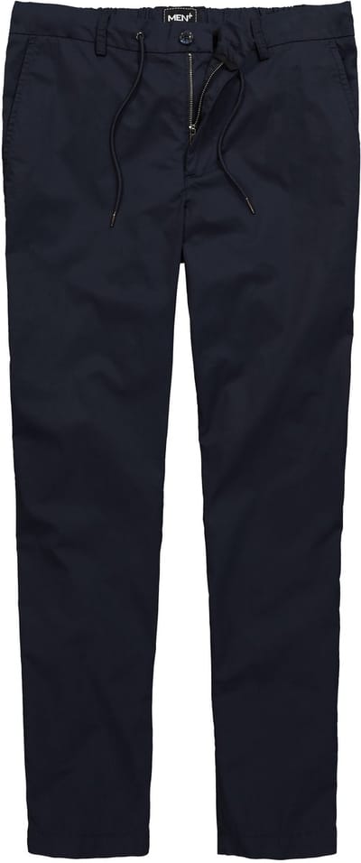 Men Plus - Heren - Instapchino met tailleband FLEXLASTIC® straight fit - Navy blauw - Maat 52