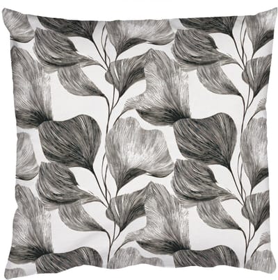 Sierkussens - Kussentjes Woonkamer - 50x50 cm - Botanisch - Bladeren - Zwart