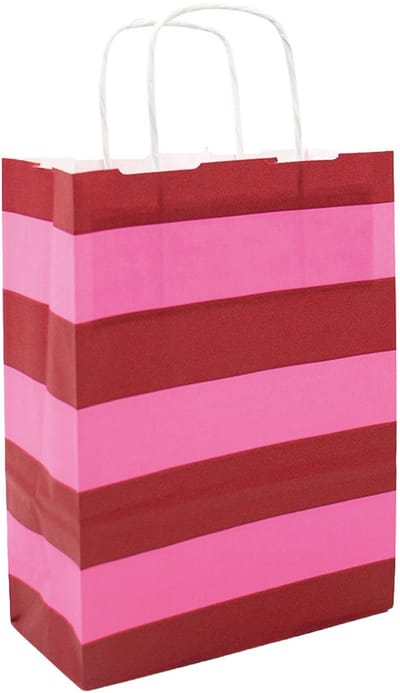 Papieren tasjes 50 stuks - Bruin en Ecru/Beige en Print / Multi colour - A5 18x24x8 - Cadeautasjes - Papieren tasjes met handvat