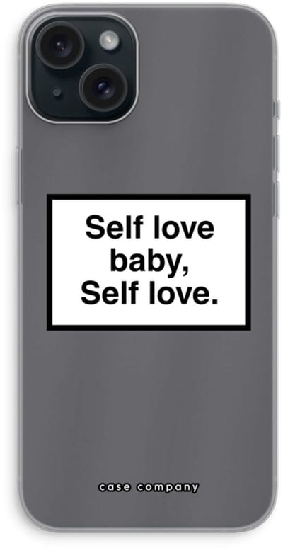 Case Company® - Hoesje geschikt voor iPhone 15 Plus hoesje - Self love - Soft Cover Telefoonhoesje - Bescherming aan alle Kanten en Schermrand