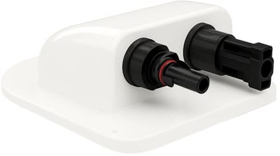 MC4 Dubbele Dakdoorvoer Voor Zonnepaneel - Waterdicht - Dubbel - Wit - Geschikt voor Caravan, Camper & Boot