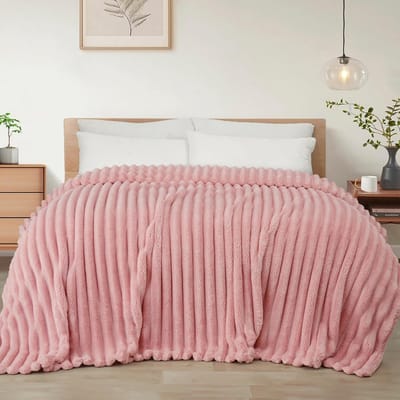 Luxe Fleece Deken Flanel Zacht Geruit Lichtgewicht Woondeken voor Alle Seizoenen Queensize