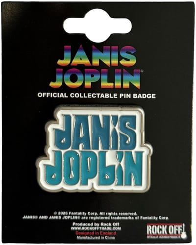 Janis Joplin Stacked Logo - Pin