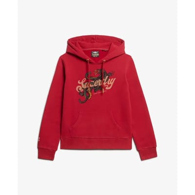 Superdry - Tattoo hoodie met tekst en grafische print - Dames - Hoodies