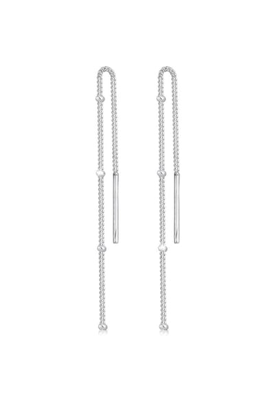 Elli - Oorbellen - Dames hanger bal doortrekbaar elegant in 925 Sterling Zilver roségoud verguld - Dames