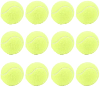 Dailygoods- Tennisballen 12 stuks - Rubber - Training - Honden - Vrije tijd - Opbergtas - Speelballen