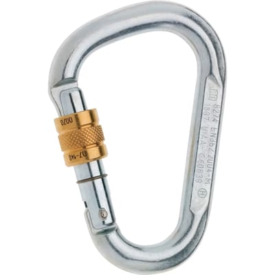 Edelrid HMS karabiner Steel, Screw zilver