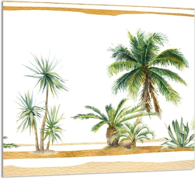 TMK ArtDeko - Snijplank - Glas - Palmy - 65x60 cm