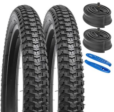 20 Inch Fietsbandsset 20 x 2.125 en Slangen AV32 mm Ventiel - Geschikt voor 20 Inch Fietsen