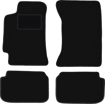 Zwarte veloursmatten voor: Subaru Impreza GC (zonder achterste luchtroosters) stationwagen, sedan (1993-2001)