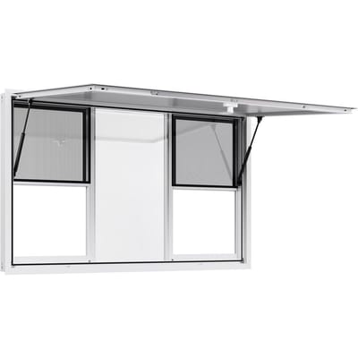 152x92 cm Fenêtre de Service pour Stand de Concession Auvent de Service pour Food Truck