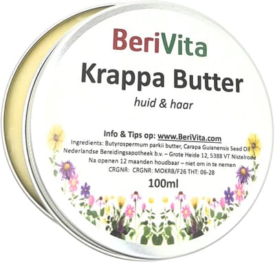 Krappa Butter 100ml - Huid en Haar - Krappa Zalf van Krappa Olie, Andiroba Oil met Shea Butter