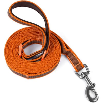 Laisse Double Poignée Mains Libres pour Chien, Laisse Réglable pour Course à Pied, Ceinture de Taille, Multifonctionnelle Pour Promener les Grands et Moyens Animaux (Orange,1.8M-3M) orange