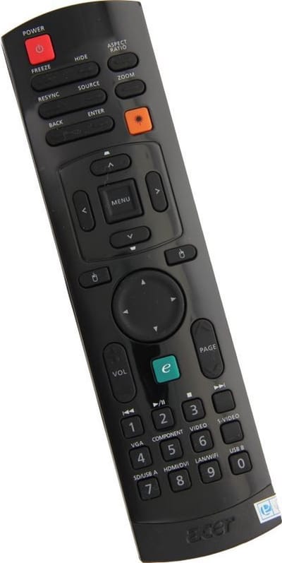 Afstandsbediening geschikt voor de ACER QNX0012 beamer, vervangt VZ.JBG00.001 (A-38030)