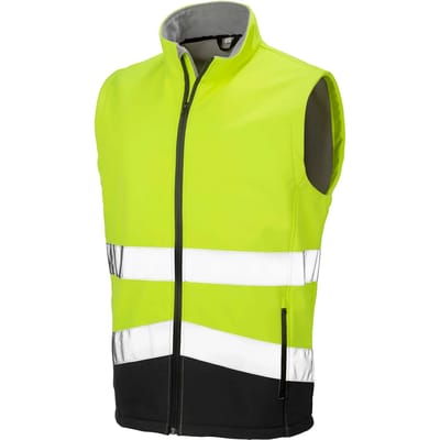 Result High-viz softshell jacket R451X - Fluorescent Yellow / Black - 3XL