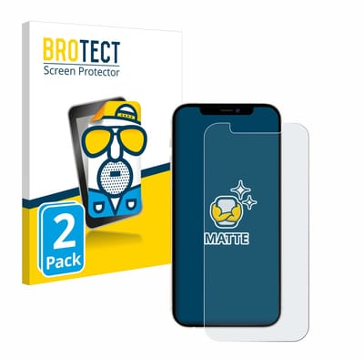 BROTECT - Screenprotector voor Apple iPhone 12 / 12 Pro - Folie Beschermfolie matte 2 Stuks