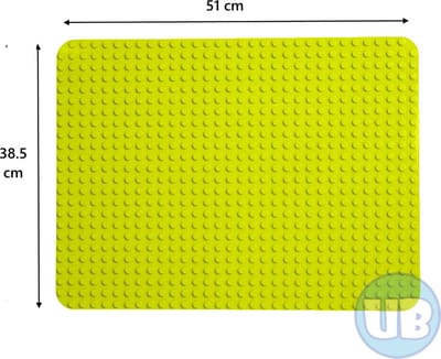 Uniblocks | Grote XL bouwplaat lichtgroen - 51 x 38,5 cm | 51 x 38,5 cm | | bouwplaten geschikt voor Duplo | grondplaten 32x24 noppen | | stad | Combineer met DUPLO bouwstenen | bouwblokken