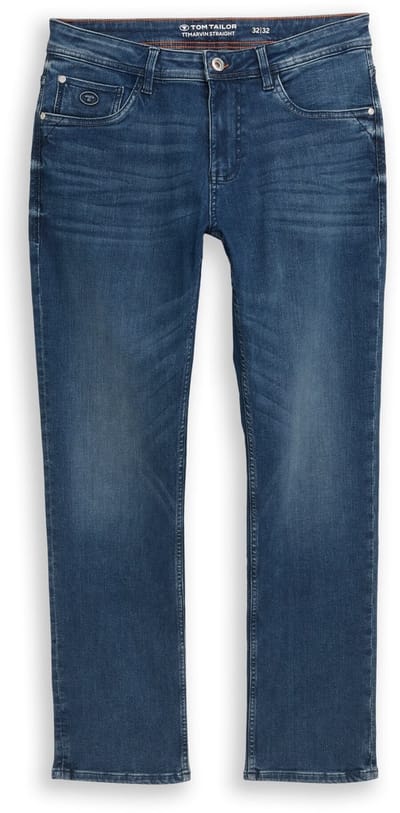 Tom Tailor - TTMARVIN STRAIGHT-jeans met superstretch - Maat 38/30 - Used Dark Stone Blue Denim
