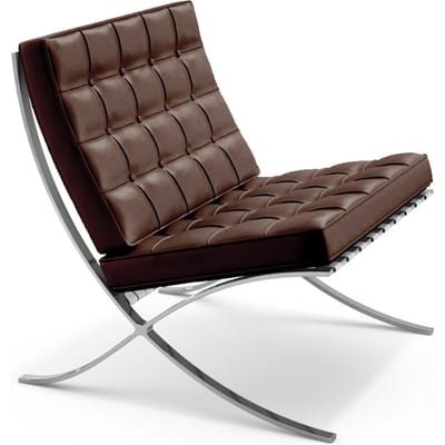Knoll International - Mies van der Rohe Barcelona Fauteuil - Volo Coffee-Bean - bruin - Relax