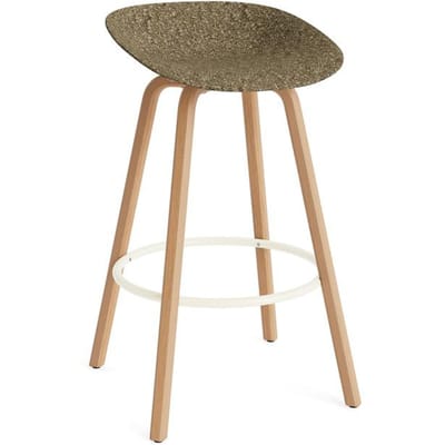 Normann Copenhagen Mat barkruk Hout - Zeewier - NormannCopenhagenFootrestCream - 75 cm