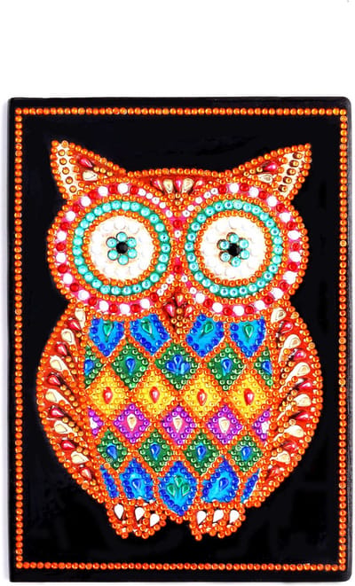 Notitieboekje - HM022 - Uil - Diamond painting - compleet pakket - diamond painting by Wietske