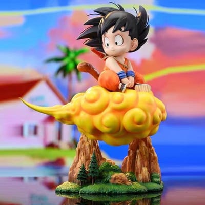 21cm/8.27inch Dragon Ball Kintoun Goku Figuur Kind Goku PVC Actiefiguren Verzameling Model Speelgoed Cadeaus yellow