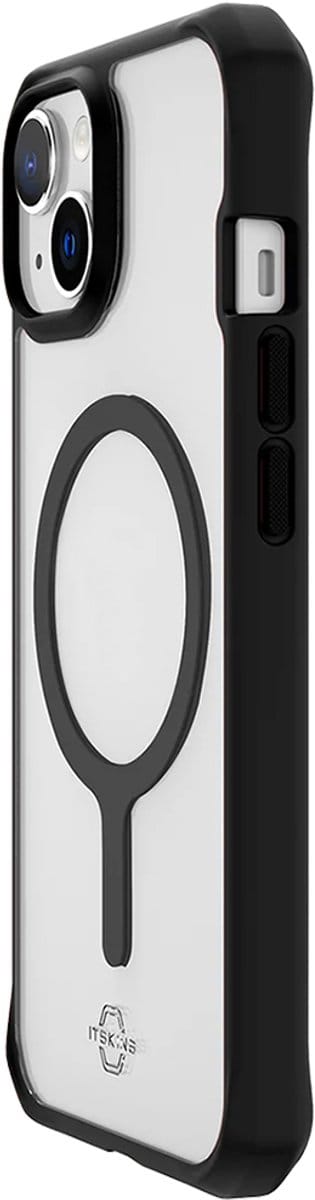 Itskins, Hoesje geschikt voor iPhone 14 Plus - Hybrid Solid Versterkt MagSafe Compatibel, Transparant