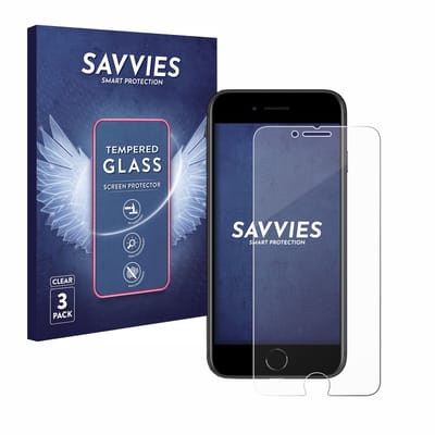 Savvies - Glas Screenprotector voor Apple iPhone SE 2 / SE 3 - Gehard Beschermglas 9H 3 Stuks